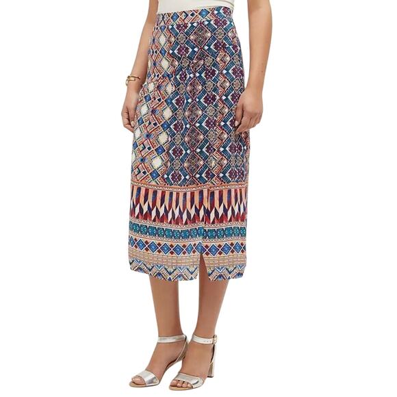 HD Paris Olympia Silk Midi Skirt Size 4 NWT Anthropologie $158 - Picture 1 of 8